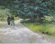 Vincent Van Gogh Couple in the Park at Arles painting